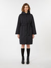 Weekend Reversible Robe Coat in Water-Repellent Twill Black